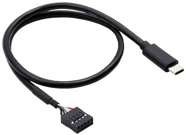 Alt view image 6 of 7 - Vszerda 9Pin 10Pin USB 2.0 Motherboard Header to Type-C USB-C Adapter Extender Converter Cable 50cm for Camera Mini Monitor Sensor Panel