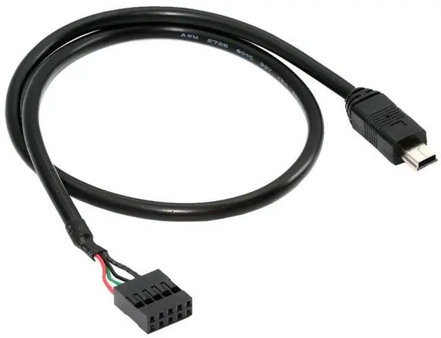 Main image of Vszerda USB 2.0 9pin 10pin Motherboard Header to Mini USB 5Pin Adapter Extended Cable 1.65FT/50CM for Mini Monitor Sensor Panel Camera