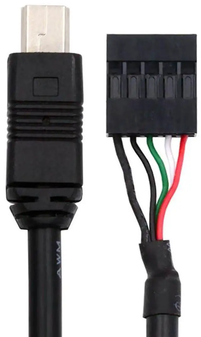 Alt view image 2 of 7 - Vszerda USB 2.0 9pin 10pin Motherboard Header to Mini USB 5Pin Adapter Extended Cable 1.65FT/50CM for Mini Monitor Sensor Panel Camera