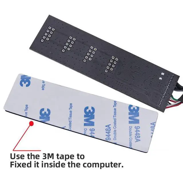 Alt view image 6 of 7 - Vszerda USB 2.0 9pin 10pin Header 1 to 4 Female Splitter Extension Cable HUB with IDE 5V Power Connector Adapter Port Multilier