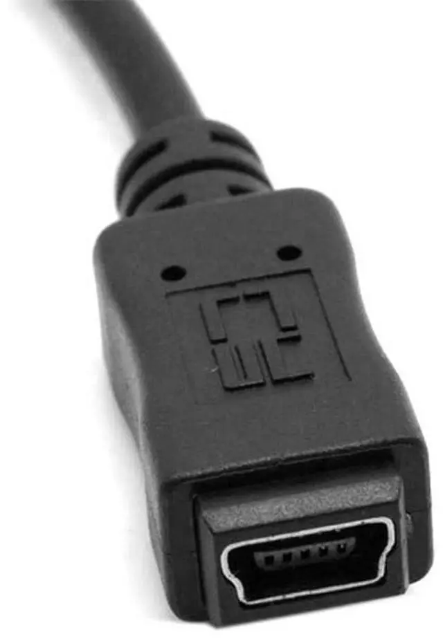 Alt view image 2 of 7 - Vszerda Mini B USB 5Pin Male to Female Extension Cable Type B 90 Degree Up Angle Charger Cord 20cm for GPS Camera