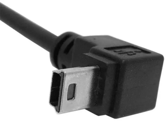 Alt view image 3 of 7 - Vszerda Mini B USB 5Pin Male to Female Extension Cable Type B 90 Degree Up Angle Charger Cord 20cm for GPS Camera