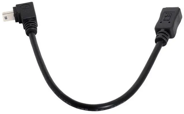 Alt view image 7 of 7 - Vszerda Mini B USB 5Pin Male to Female Extension Cable Type B 90 Degree Down Angle Charger Cord 20cm for GPS Camera