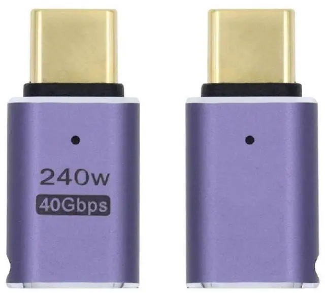 Alt view image 2 of 7 - Vszerda USB4 240W 40Gbps 8K 60Hz Adapter, Type C Male to Female 240W Power 40Gbps Data 8K Video Adapter for NS Phone Laptop (Male to Female)