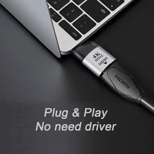 Alt view image 4 of 6 - Vszerda Type C to HDMI Converter USB-C HDTV Adapter 4K 60hz 1080p for Tablet & Phone & Laptop