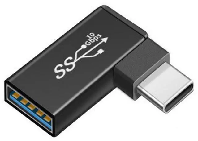 Main image of Vszerda Right Angled 90 Degree OTG Adapter USB-C Type-C to USB 3.0 Female for Laptop Cell Phone