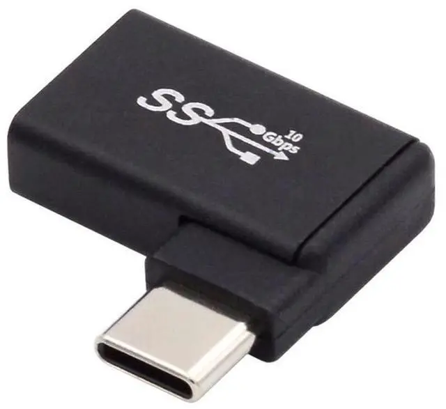 Alt view image 2 of 7 - Vszerda Right Angled 90 Degree OTG Adapter USB-C Type-C to USB 3.0 Female for Laptop Cell Phone
