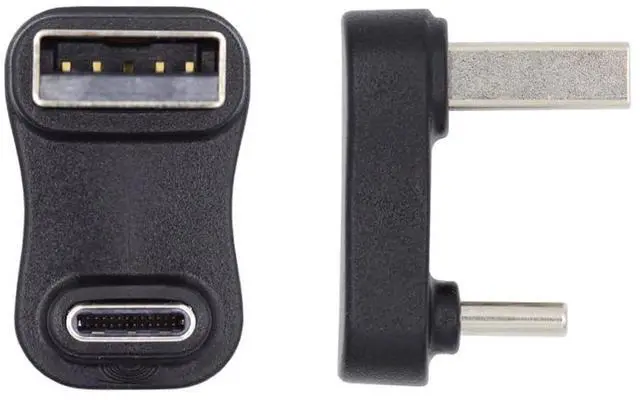Alt view image 2 of 7 - Vszerda USB 3.1 Type C Male to USB3.0 A Type Male 10Gbps Data Down Opposite U Shape Back Angled Charge Adapter 90 Degree for Laptop Phone