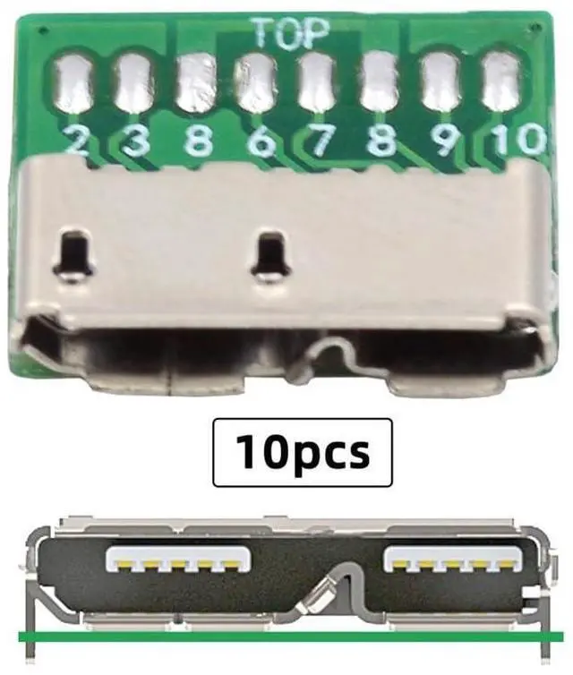 Alt view image 2 of 7 - Vszerda 10pcs/Set DIY OEM Micro USB 3.0 10Pin Female Socket Mount SMT Type Receptacle PCB Board for USB Disk