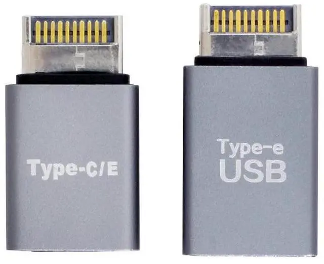 Main image of Vszerda 2pcs USB 3.1 Front Panel Header Male Type-E to Type-A & Type-C USB-C Motherboard Extension Data Adapter