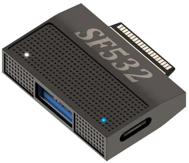 Main image of Vszerda USB3.1 Type-A & Type-C USB-C 15V to SF532 Magnetic Data Charge Adapter for Surface Pro9 Pro8 Pro7 Pro6 Pro X Go Book