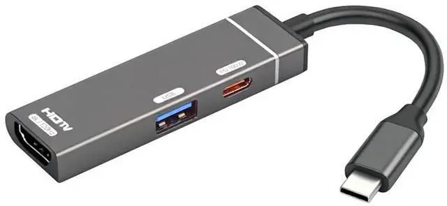 Main image of Vszerda USB-C Type-C to HDMI Multiport Adapter 4K@120hz USB 3.0 OTG Converter HDTV with Female PD 100W Power Port