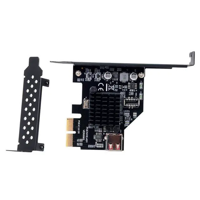 Alt view image 5 of 7 - Vszerda USB 3.1 Front Panel Socket USB 2.0 to PCI-E Express Adapter Card for Motherboard Black