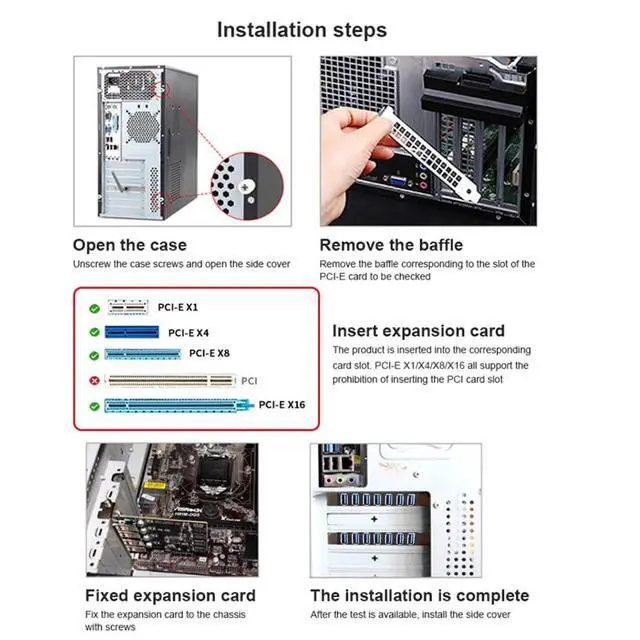 Alt view image 7 of 7 - Vszerda 7 Ports PCI-E to USB 3.0 HUB PCI Express Expansion Card Adapter 5Gbps for Motherboard
