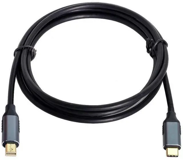 Alt view image 2 of 7 - Vszerda USB 3.1 Type C USB-C Source to Mini DisplayPort DP Displays Male 4K Monitor Cable for Laptop 1.8m