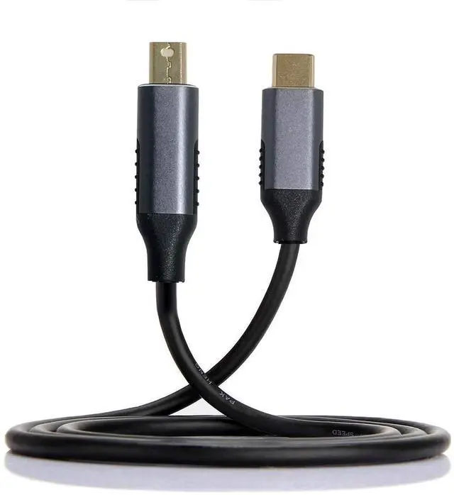 Alt view image 4 of 7 - Vszerda USB 3.1 Type C USB-C Source to Mini DisplayPort DP Displays Male 4K Monitor Cable for Laptop 1.8m