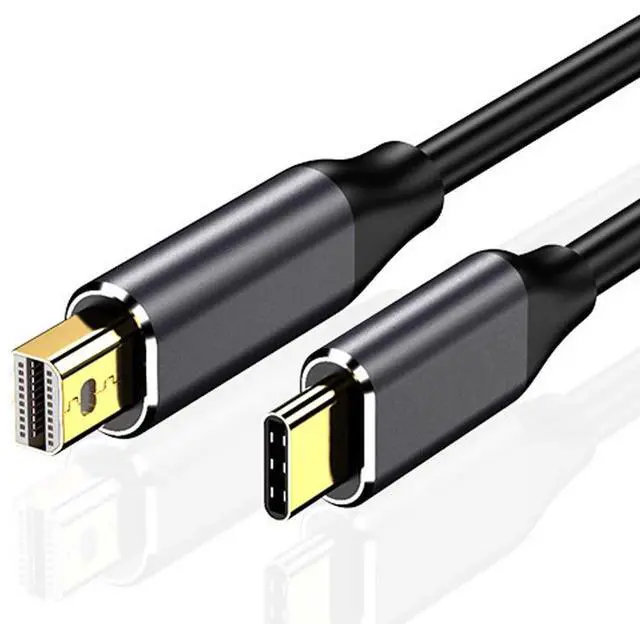 Alt view image 5 of 7 - Vszerda USB 3.1 Type C USB-C Source to Mini DisplayPort DP Displays Male 4K Monitor Cable for Laptop 1.8m