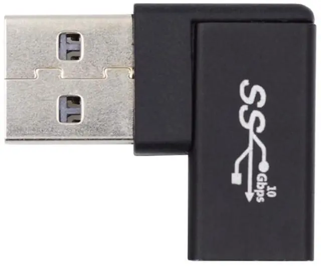 Main image of Vszerda USB-C Type C Female to USB 3.0 A Male Up Opposite U Shape Right Angled Data Adapter for Laptop Desktop