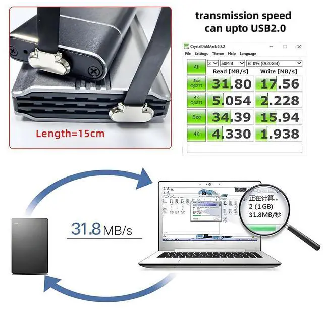 Alt view image 5 of 7 - Vszerda Angled Short USB-C Male to Male Fast Charging Cord Ultra Slim Flat USB2.0 Data Cable 65W Power for Laptop Tablet 5.9 inch/15cm Black