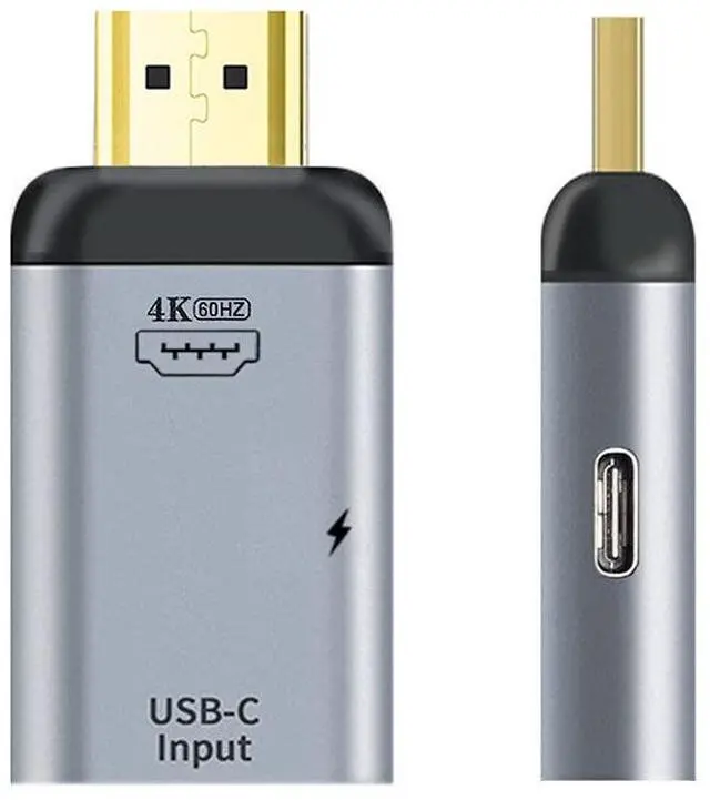 Alt view image 3 of 7 - Vszerda USB-C Type C Female Source to HDMI Sink HDTV & PD Power Adapter 4K 60hz 1080p for Phone & Laptop