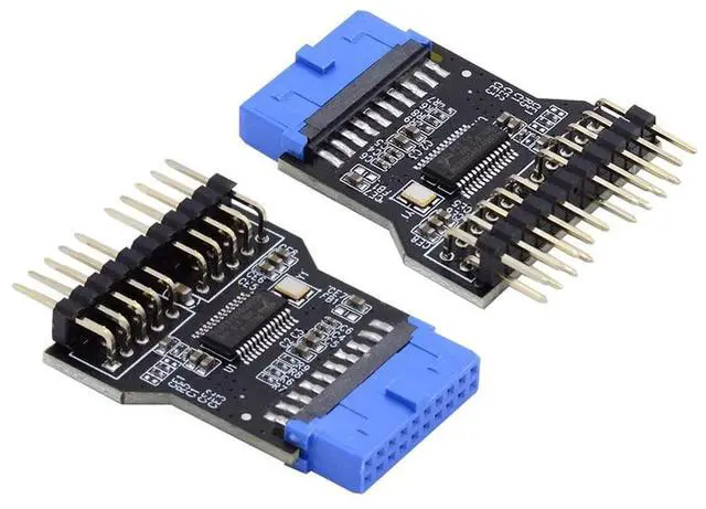 Main image of Vszerda USB 3.0 1 to 2 USB2.0 9Pin Port Multilier Female Motherboard Adapter Extension HUB Connector