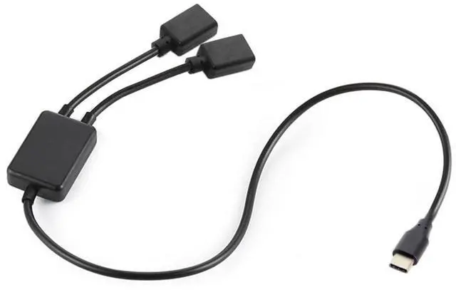 Main image of Vszerda USB 2.0 Splitter Y Cable USB Type-C 1-to-2 USB-C Female Hub Cable 480Mbps Split Adapter for Laptop PC Mouse Flash Disk  30CM