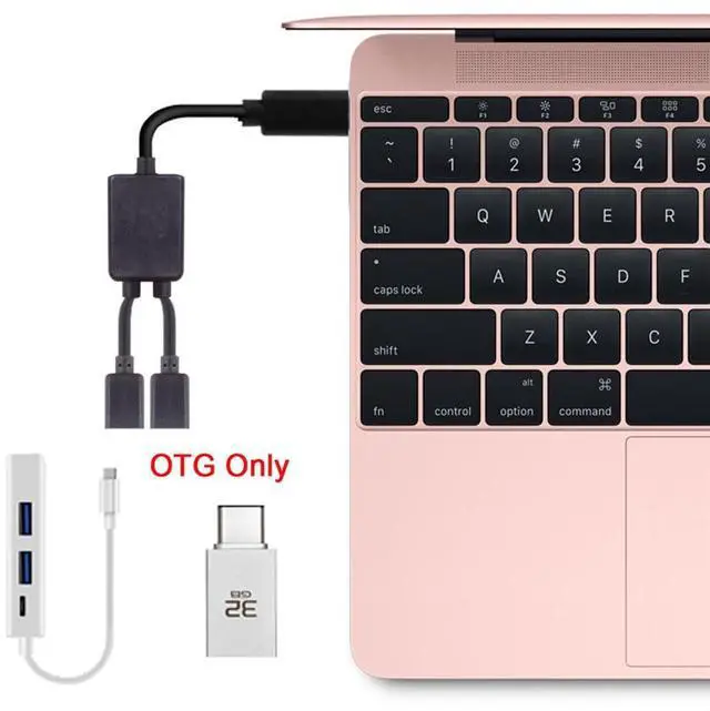 Alt view image 5 of 7 - Vszerda USB 2.0 Splitter Y Cable USB Type-C 1-to-2 USB-C Female Hub Cable 480Mbps Split Adapter for Laptop PC Mouse Flash Disk  30CM