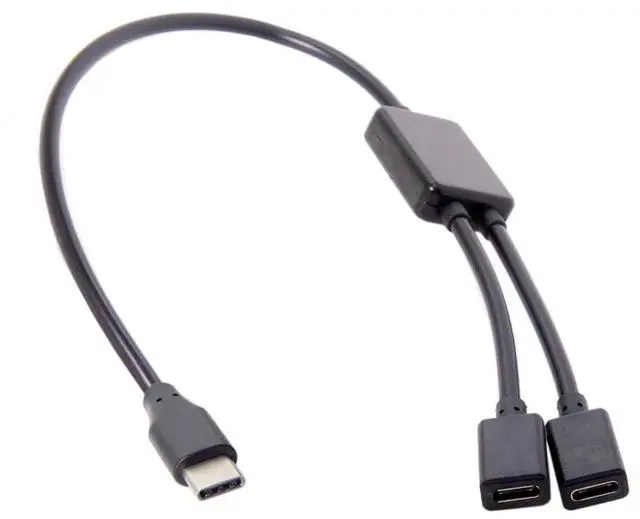 Alt view image 6 of 7 - Vszerda USB 2.0 Splitter Y Cable USB Type-C 1-to-2 USB-C Female Hub Cable 480Mbps Split Adapter for Laptop PC Mouse Flash Disk  30CM