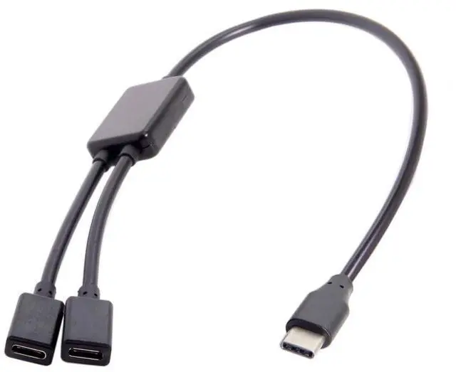 Alt view image 7 of 7 - Vszerda USB 2.0 Splitter Y Cable USB Type-C 1-to-2 USB-C Female Hub Cable 480Mbps Split Adapter for Laptop PC Mouse Flash Disk  30CM