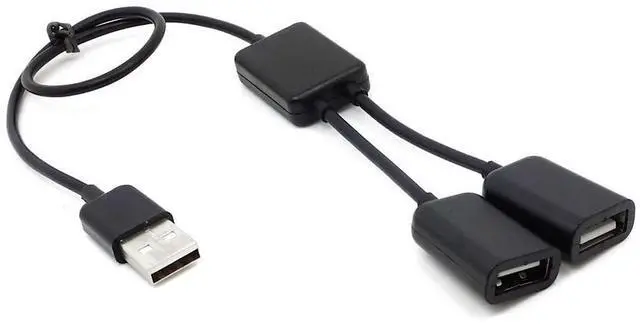 Alt view image 5 of 7 - Vszerda USB 2.0 Splitter Y Cable USB Type-A Male 1 to 2 Female Dual Ports Hub Extension Cord Bus Power Split Adapter for Laptop Desktop PC Mouse Flash Disk 30CM