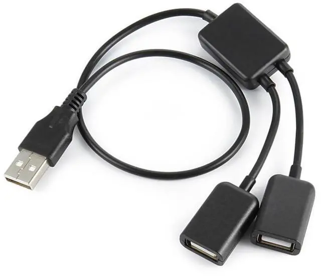 Alt view image 7 of 7 - Vszerda USB 2.0 Splitter Y Cable USB Type-A Male 1 to 2 Female Dual Ports Hub Extension Cord Bus Power Split Adapter for Laptop Desktop PC Mouse Flash Disk 30CM