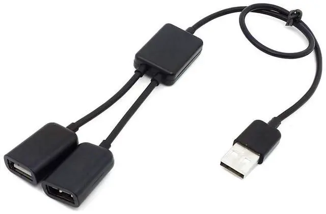 Alt view image 4 of 7 - Vszerda USB 2.0 Splitter Y Cable USB Type-A Male 1 to 2 Female Dual Ports Hub Extension Cord Bus Power Split Adapter for Laptop Desktop PC Mouse Flash Disk 30CM