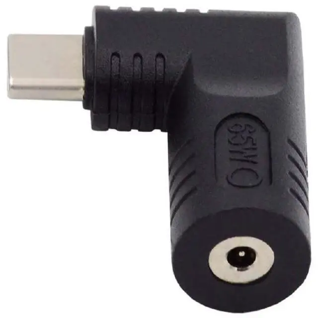 Main image of Vszerda DC Jack 2.5x0.7mm Input to USB-C Adapter Type-C Connector Angled 90 Degree Power Plug Charge Adapter for Laptop Phone 65W