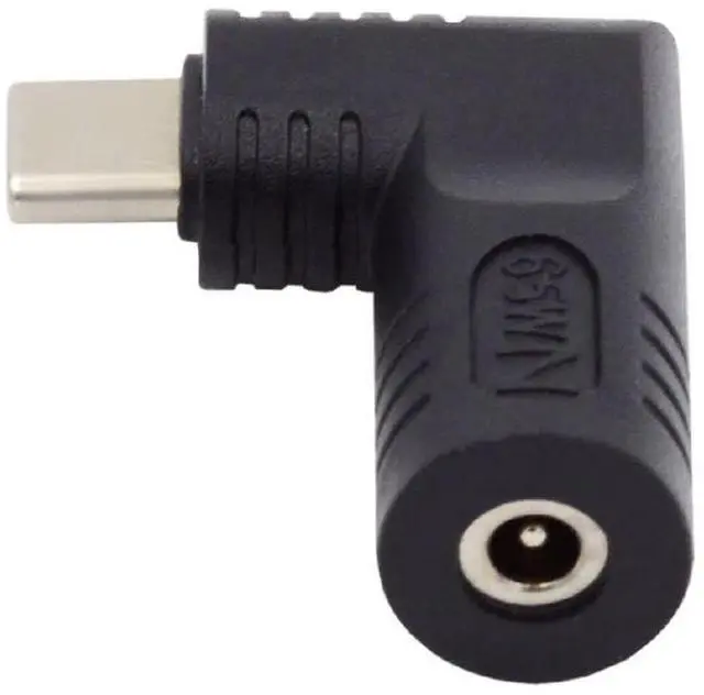 Main image of Vszerda DC Jack 3.5x1.35mm Input to USB-C Adapter Type-C Connector Angled 90 Degree Power Plug Charge Adapter for Laptop Phone 65W