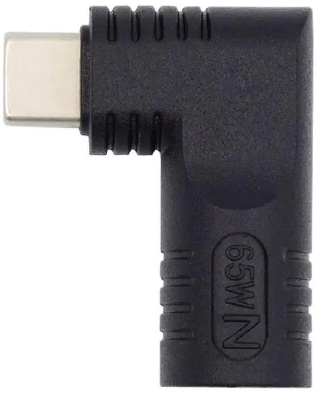Alt view image 2 of 7 - Vszerda DC Jack 3.5x1.35mm Input to USB-C Adapter Type-C Connector Angled 90 Degree Power Plug Charge Adapter for Laptop Phone 65W