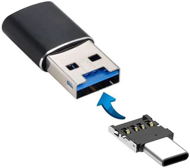 Alt view image 3 of 7 - Vszerda USB 3.0 to Micro SD SDXC TF Card Reader with Micro Type-C USB-C OTG Adapter for Tablet/Cell Phone