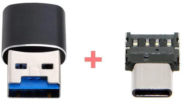 Alt view image 4 of 7 - Vszerda USB 3.0 to Micro SD SDXC TF Card Reader with Micro Type-C USB-C OTG Adapter for Tablet/Cell Phone