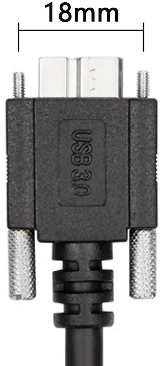 Alt view image 6 of 6 - Vszerda 3m USB 3.0 A Type Cable Male to Micro USB 3.0 B Male with Mount Panel Screws for Hard Disk Mobile Phone (3.0m)