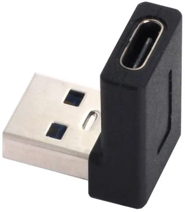 Main image of Vszerda USB-C Type C Female to USB 3.0 A Male Data Adapter 90 Degree Down Angled for Laptop Desktop, Support 5Gbps Data