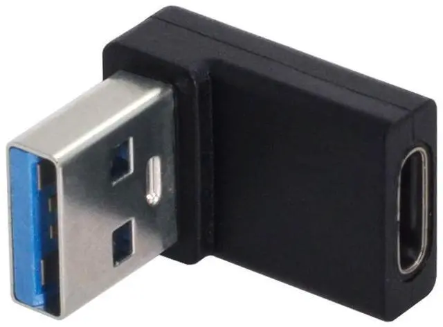 Alt view image 3 of 7 - Vszerda USB-C Type C Female to USB 3.0 A Male Data Adapter 90 Degree Down Angled for Laptop Desktop, Support 5Gbps Data
