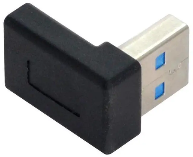 Alt view image 4 of 7 - Vszerda USB-C Type C Female to USB 3.0 A Male Data Adapter 90 Degree Down Angled for Laptop Desktop, Support 5Gbps Data