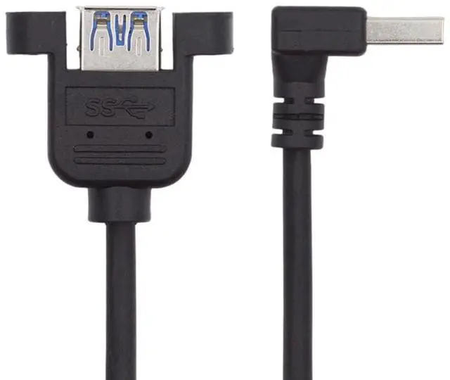 Main image of Vszerda Up Angled USB 3.0 90 Degree Connector Extension Cable Data Adapter Converter Cord for Printer Scanner AIO 30cm