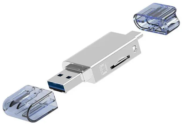 Alt view image 3 of 7 - Vszerda USB-C Type C/USB 2.0 to NM Nano Memory Card TF Micro SD Card Reader for Huawei Mobile Phone Laptop