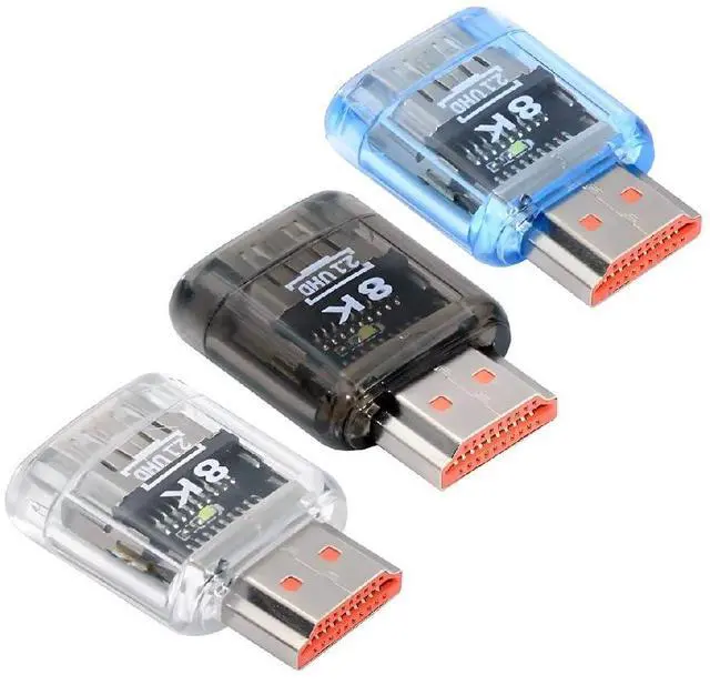 Main image of Vszerda 3pcs/lot HDMI Male to HDMI 2.1 Female UHD Extension Adapter Extender with Smart LED Light Support 8K 60hz HDTV