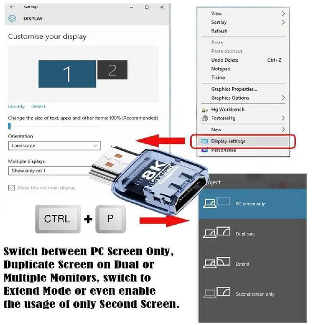Alt view image 6 of 7 - Vszerda 3pcs/lot HDMI Male to HDMI 2.1 Female UHD Extension Adapter Extender with Smart LED Light Support 8K 60hz HDTV