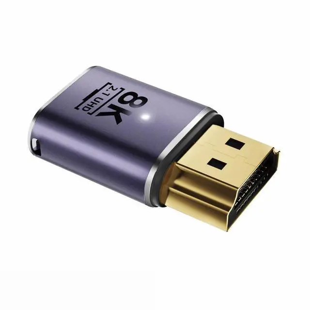 Alt view image 2 of 7 - Vszerda 8K HDMI Male to HDMI 2.1 Female UHD Extension Gold Converter Adapter Support 8K 60hz HDTV