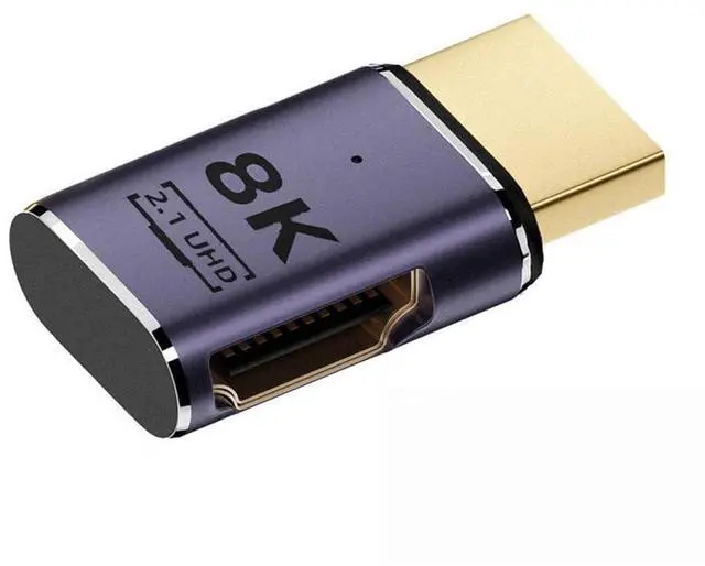 Main image of Vszerda HDMI 8K Male to HDMI 2.1 Female Flat Horizontal 90 Degree Right Angled UHD Extension Adapter Support 8K 60hz HDTV