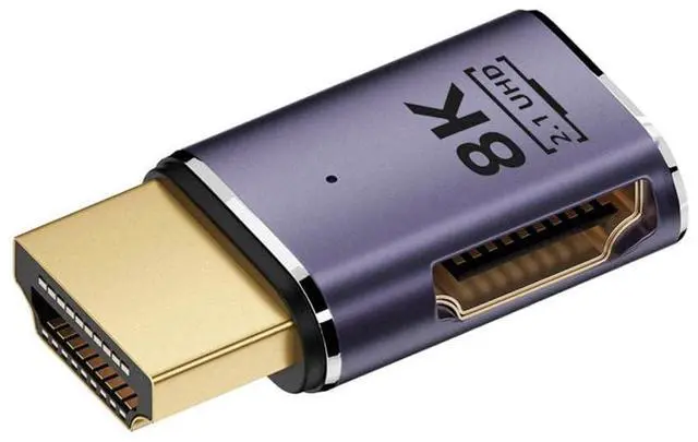 Main image of Vszerda HDMI 8K Male to HDMI 2.1 Female Flat Horizontal 90 Degree Left Angled UHD Extension Adapter Support 8K 60hz HDTV