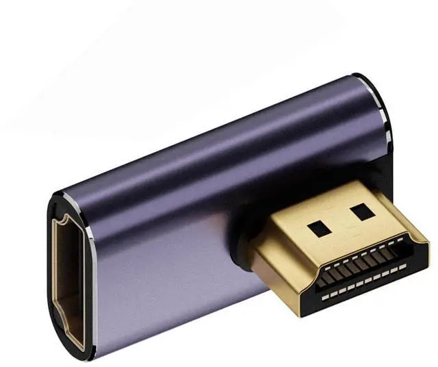 Alt view image 2 of 7 - Vszerda HDMI 8K Male to HDMI 2.1 Female Vertical 90 Degree Left Angled Low Profile UHD Extension Adapter Support 8K 60hz HDTV