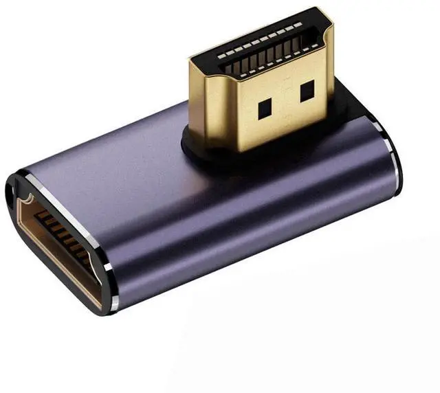 Main image of Vszerda HDMI 8K Male to HDMI 2.1 Female Vertical 90 Degree Right Angled Low Profile UHD Extension Adapter Support 8K 60hz HDTV